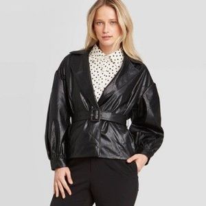 Trendy Faux leather jacket 🧥